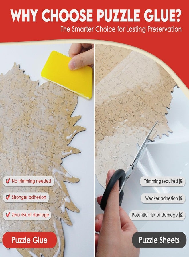 Nariolar Wooden Jigsaw Puzzle Glue with Applicator - Ideal for 1000/1500/3000 Piece Cardboard and Wooden Puzzles, 4 fl oz (120mL) - Image 5